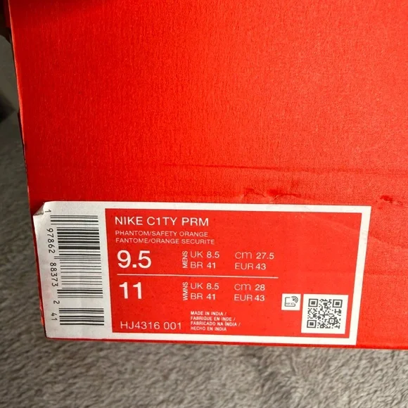 Nike Trail Sneakers Beige Orange Swoosh Cordura Outdoor Shoes Men’s 9.5 NWT - Picture 14 of 14